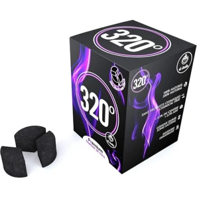 Afbeelding van 320º Kokosnoothoutskoolschijven 60 stuks (27 mm) Natuurlijke en geurloze waterpijpkooltjes waterpijp houtskool Wierook barbecue brandende 1 kg