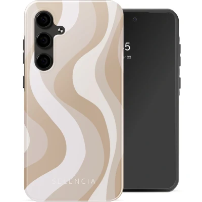 Afbeelding van Selencia Hoesje Geschikt voor Samsung Galaxy S24 FE Vivid Backcover Desert Waves Beige