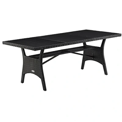 Afbeelding van Casaria Polyrattan Tuintafel WPC Tafelblad 190x90x74 cm Beige