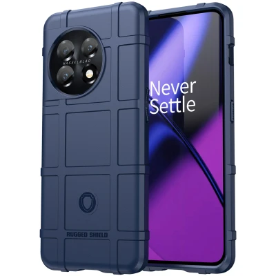 Afbeelding van imoshion Hoesje Geschikt voor OnePlus 11 Siliconen Rugged Shield Backcover Donkerblauw