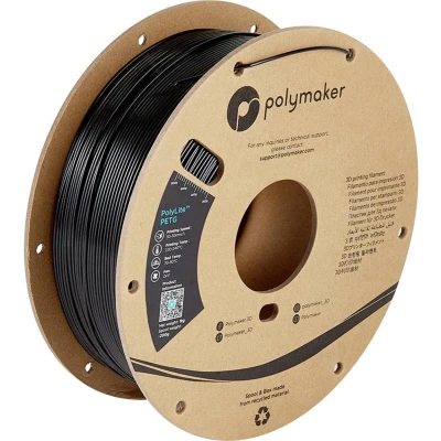 Afbeelding van Polymaker PB01014 PolyLite Filament PETG Hittebestendig, Hoge treksterkte 2.85 mm 1000 g Zwart 1 stuk(s)
