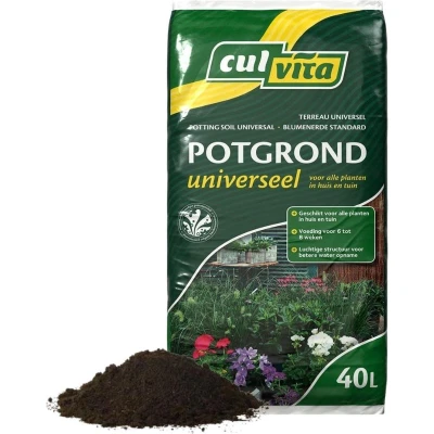 Afbeelding van Culvita Universele potgrond 40 L met 2 maanden voeding voor binnen en buiten