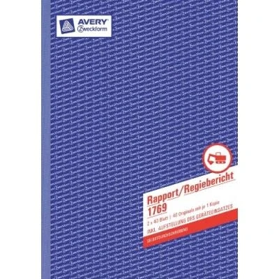 Image de Avery zweckform formularbuch rapport regiebericht, sd, a4 1769