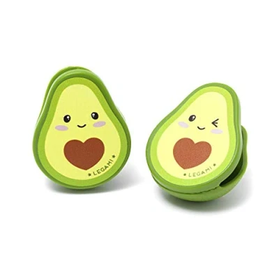 Afbeelding van Legami Set van 4 clips voor het sluiten pakket, 4,3 x 5,5 cm, avocado thema