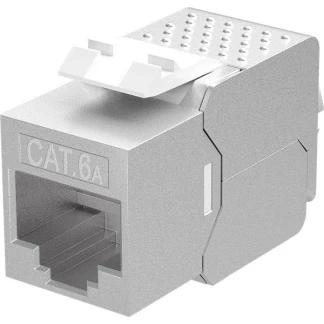 Afbeelding van Goobay Keystone Module RJ45 CAT 6A, STP, slim line 14,7 mm breed, krokodiltype, aansluitstrip voor
