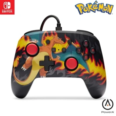 Afbeelding van PowerA Geavanceerde Bedrade Controller voor Nintendo Switch/ OLED model/ Switch Lite Charizard Firestorm