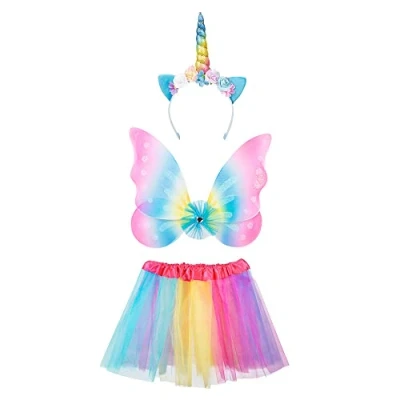Afbeelding van Unicorn fee set Regenboog per