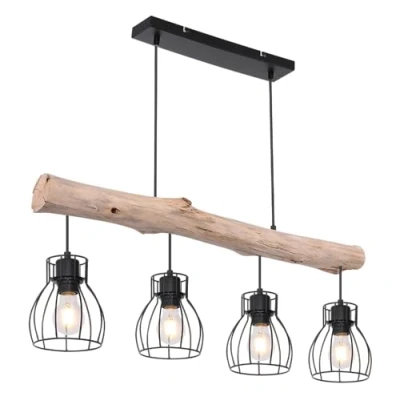 Afbeelding van Globo hanglamp Mina zwart metaal 15326 4N