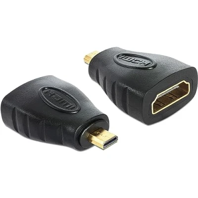 Afbeelding van Delock Micro HDMI naar (HDMI, 2.80 cm), Data + Video Adapter, Zwart