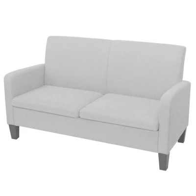 Afbeelding van Tweezitsbank 135x65x76 cm lichtgrijs