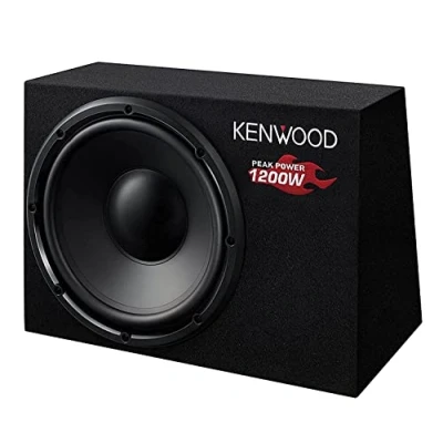 Afbeelding van Kenwood KSC W1200B Subwoofer in kast met bass poort