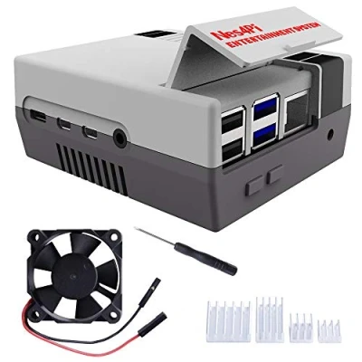 Afbeelding van DVOZVO Retro Gaming Nes4Pi behuizing voor Raspberry Pi 4 model B, met ventilator, koellichamen B
