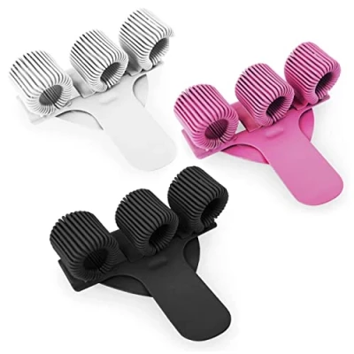 Afbeelding van Ashton and Wright 3 stuks metalen pennenhouder met zakclip, ideaal voor artsen, verpleegsters, piloten, zwart, wit en roze