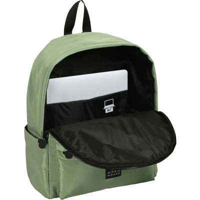 Afbeelding van Laptoptas minnie mouse Militair groen (31 x 40 16 cm)