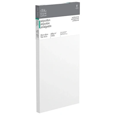 Afbeelding van Winsor &amp; Newton 6206009 professioneel frame van katoenmix, 385 g/m², 3 voudig gegrond, middelgrote korrel, ideaal voor olieverf en acrylverf, 20 x 40 cm