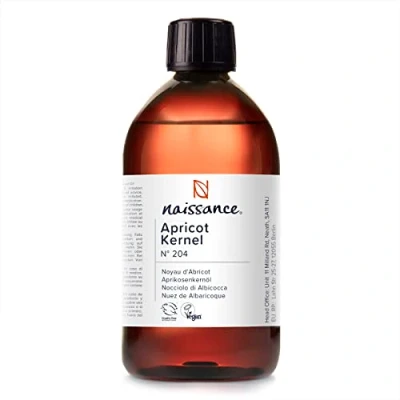 Afbeelding van Naissance Abrikozenpitolie (nr. 204) 450 ml plantaardige olie voor gezicht, lichaam, haar, baard, massage, nagel veganistisch