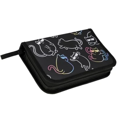 Afbeelding van Holo Kittens Dubbelklaps etui zonder inhoud, school