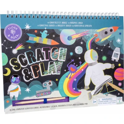 Afbeelding van Floss &amp; Rock Scratch and Play Tekenboek, Space 26.5 x 20.5 1.5cm Multi