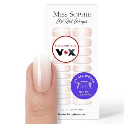 Afbeelding van Miss Sophie Nude Babyboomer 20 stuks uv gelnagellakstrips voor vinger en teennagels