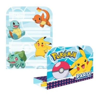 Image de Invitations Pokémon avec enveloppes 8 pièces