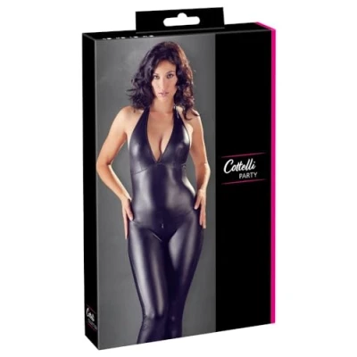 Afbeelding van Cottelli Collection Crotchless Sexy Wetlook Catsuit