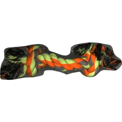 Afbeelding van Trixie Hondenspeelgoed Touw Oranje/Lime/Grijs 40 cm