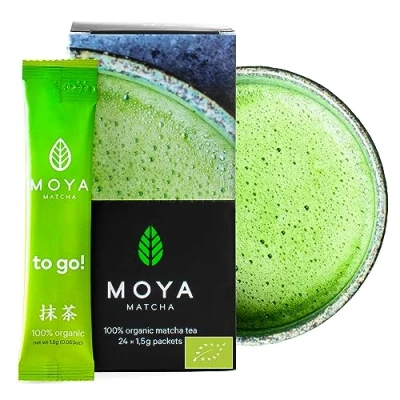 Afbeelding van MOYA Matcha Thee To Go! Traditional 24 Poeder Zakjes 1,5 g