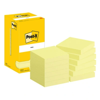Image de 3M Post it notes 76 x mm (12 pièces) jaune