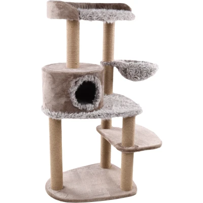 Afbeelding van Flamingo Oliver Krabpaal Katten Taupe 87x68,5 X120,5cm 1st 136249