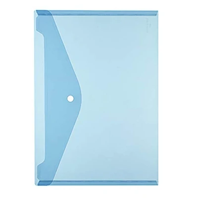 Afbeelding van 6 x Herlitz Enveloptas A4, PP, transparant blauw