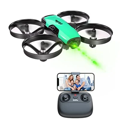 Afbeelding van Loolinn drone met Camera voor Kinderen Mini Quadcopter Afstandsbestuurbaar Aanpasbare Camera, FPV Real time Transmissie Foto&#039;s en Video&#039;s, Beveiligingen, Twee Batterijen (Geschenkidee)