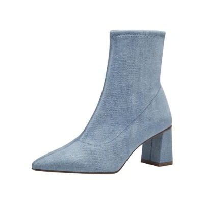 Afbeelding van Tamaris Korte laarzen, Dames, Maat: 37, Denim Textiel