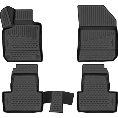 Afbeelding van WALSER XTR 75313 Vloermatset Waterdicht Rubber voor en achter Zwart Op maat gemaakt