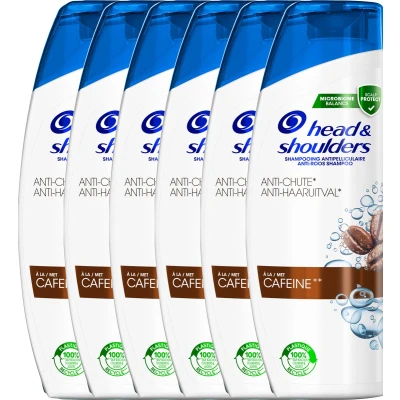 Afbeelding van 6x Head &amp; Shoulders Shampoo Anti Haaruitval met Cafeïne 285 ml