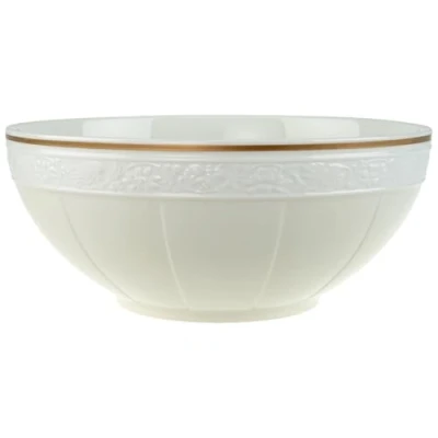 Afbeelding van Villeroy &amp; Boch eetschaal Rond Geelkoper, Wit