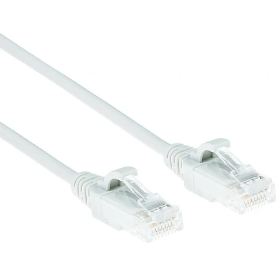 Afbeelding van ACT DC8910 LSZH U/UTP CAT6 Datacenter Slimline Patchkabel Snagless RJ45 connectoren Wit 10 meter