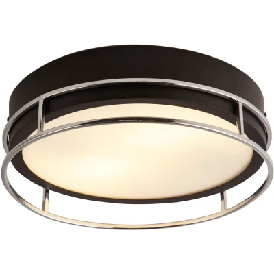 Afbeelding van Phoenix plafondlamp, Ø 30 cm, zwart / chroom, IP44