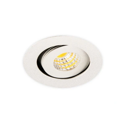 Afbeelding van Inbouwspot LED 3W, Rond, Kantelbaar, Aluminium, Dimbaar, Zilver