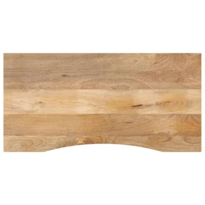 Afbeelding van vidaXL Bureaublad met ronding 120x60x2,5 cm massief ruw mangohout