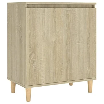 Afbeelding van vidaXL Dressoir met houten poten Sonoma eiken bewerkt hout