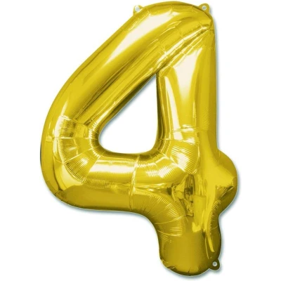 Afbeelding van Ballon folie 4 goud 86 cm