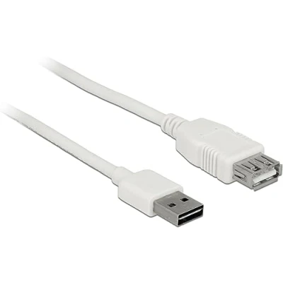 Afbeelding van Easy USB A naar verlengkabel USB2.0 tot 2A / wit 5 meter