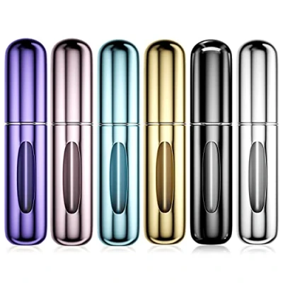 Afbeelding van Newaner parfumverstuiver, navulbare zakvernevelaar, draagbare mini parfumspuitfles, parfumverstuiver met kijkvenster, goed voor wandelingen, reizen en uitgaan, 6 stuks, 5 ml