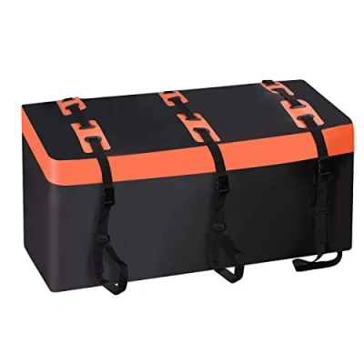 Afbeelding van SUNORCHID Auto dakkoffer, box voor achterop de trekhaak, 566 l, 600D pvc, waterdicht, scheurvast, opvouwbaar