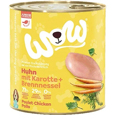 Afbeelding van WOW! Junior hondenvoer blik kip 6 x 800 g