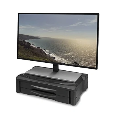 Image de Act Support De Moniteur Extra Large Avec 2 Tiroirs Et Hauteur Ajustable (ac8215)