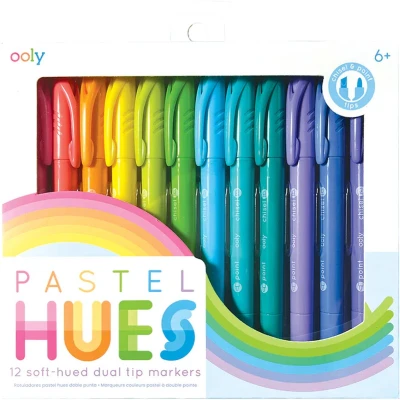 Afbeelding van Ooly dubbelzijdige viltstiften dual tip pastel 12st