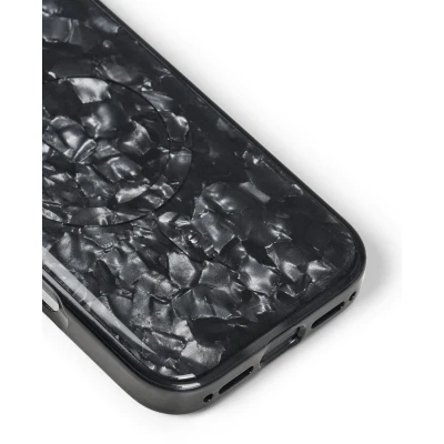 Afbeelding van iDeal of Sweden Pearlised Case met magnetische ring geschikt voor iPhone 16 Pro Max Black