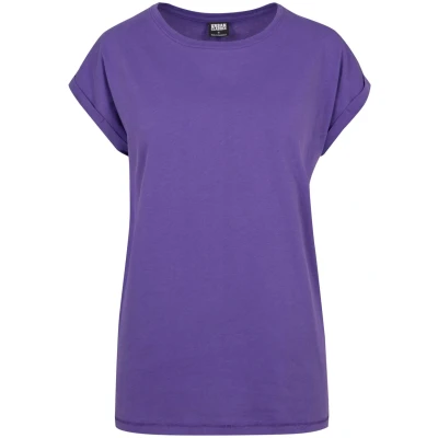 Afbeelding van Urban Classics Curvy Ladies Extended Shoulder TEE Tshirt basic, Dames, Maat: 5XL, Ultraviolet