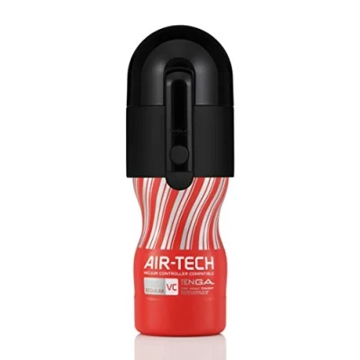 Image de TENGA Air Tech VC Regular Masturbateur Masculin Réutilisable, Stimulateur à Sensations en Structure Aéro Spiralée, Rouge